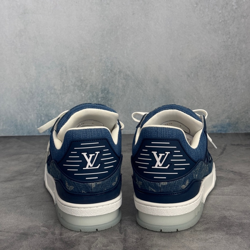 Louis Vuitton Trainer Monogram Blue Denim Virgil Abloh Era LV 8 (Fits US8.5-9.5) - Picture 4 of 11